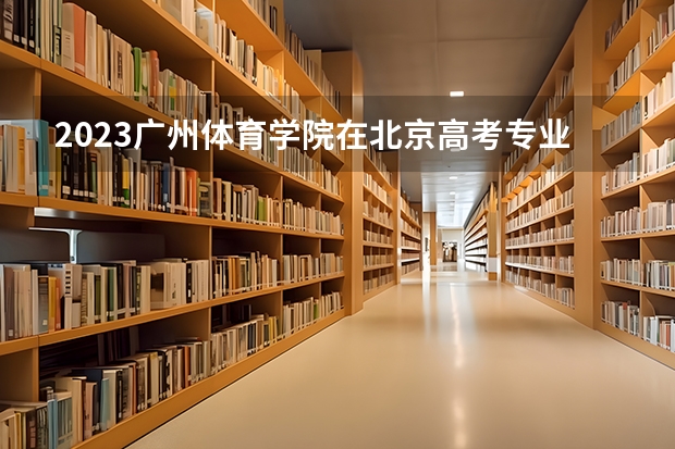 2023广州体育学院在北京高考专业招生计划人数是多少