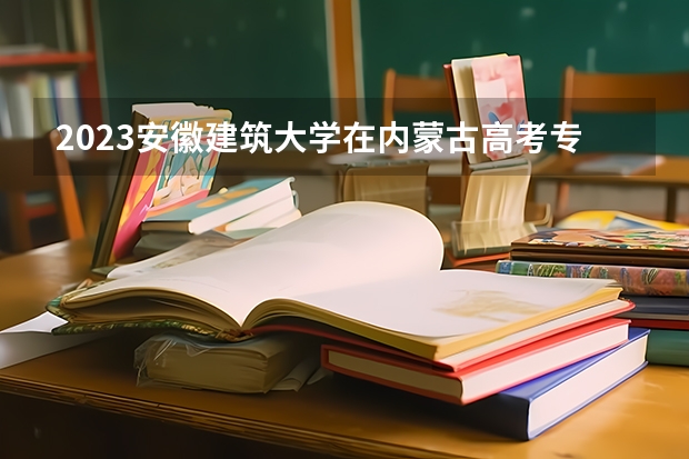 2023安徽建筑大学在内蒙古高考专业招生计划人数是多少