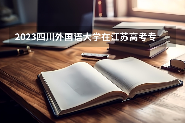 2023四川外国语大学在江苏高考专业招生计划人数是多少