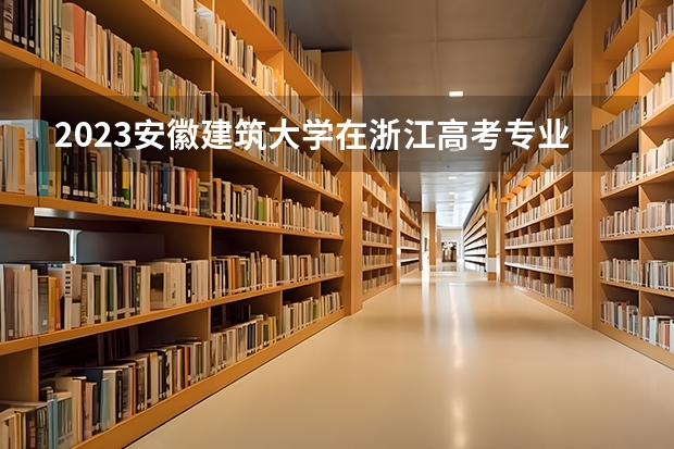 2023安徽建筑大学在浙江高考专业招生计划人数是多少