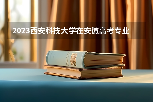 2023西安科技大学在安徽高考专业招生计划人数是多少