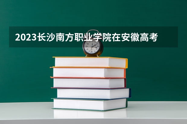 2023长沙南方职业学院在安徽高考专业招生计划人数是多少