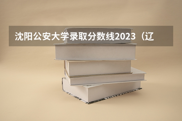 沈阳公安大学录取分数线2023（辽宁警官高等专科学校录取分数线）