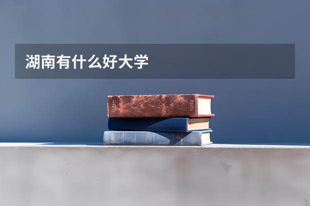 湖南有什么好大学