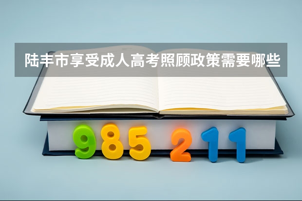 陆丰市享受成人高考照顾政策需要哪些材料？