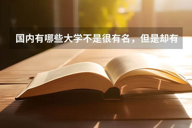 国内有哪些大学不是很有名，但是却有很牛的专业的？