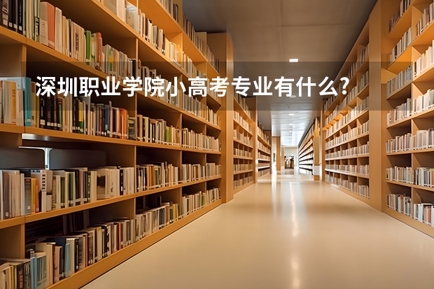 深圳职业学院小高考专业有什么?