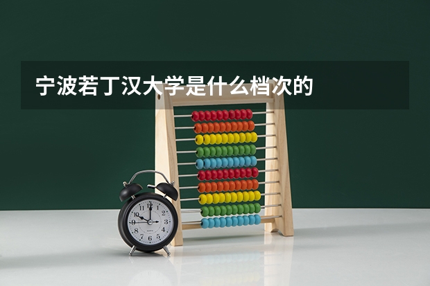 宁波若丁汉大学是什么档次的