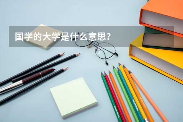 国学的大学是什么意思？