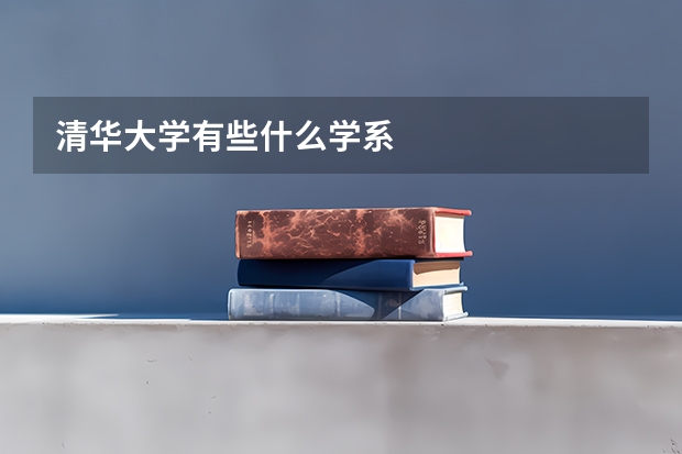 清华大学有些什么学系