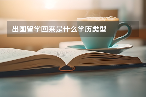 出国留学回来是什么学历类型