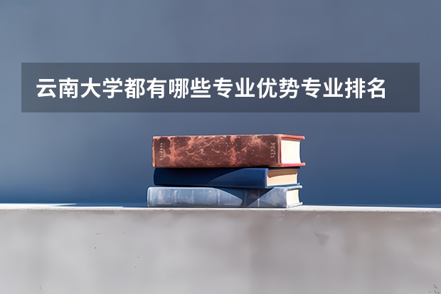 云南大学都有哪些专业优势专业排名