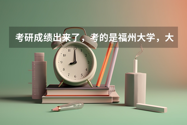 考研成绩出来了，考的是福州大学，大学怎么样