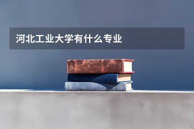 河北工业大学有什么专业