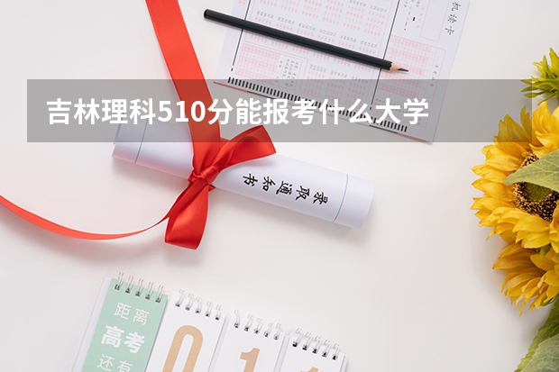 吉林理科510分能报考什么大学